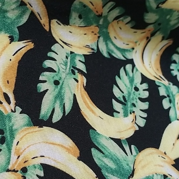 ACEVOG Summer Dress Bananas & Leaves Adjustable Spaghetti Straps V Neck XL - Picture 7 of 10